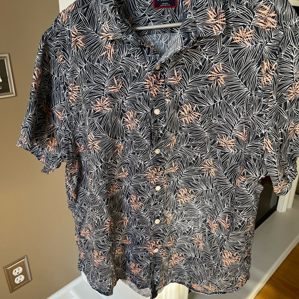 Men's UNTICKit men’s linen short sleeve shirt size XL